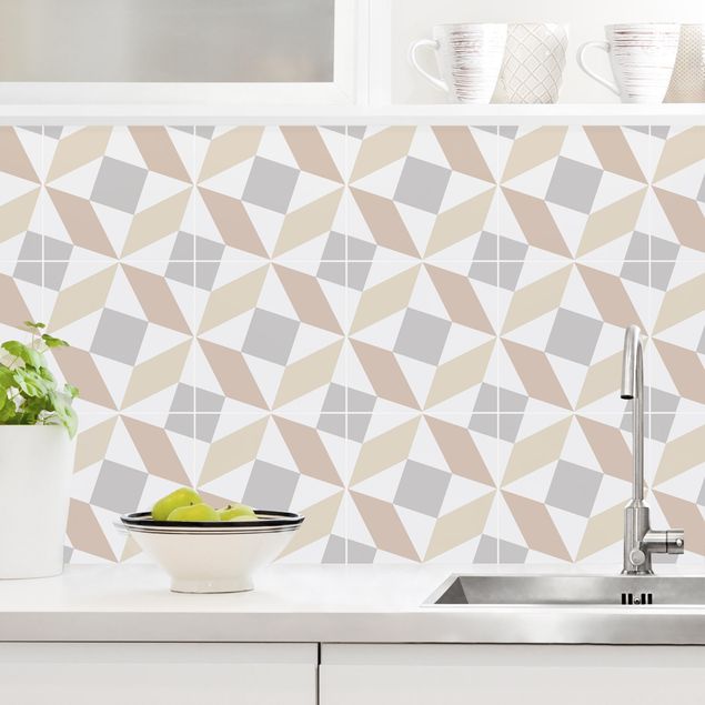 Platte Küchenrückwand Geometrische Fliesen - Fano