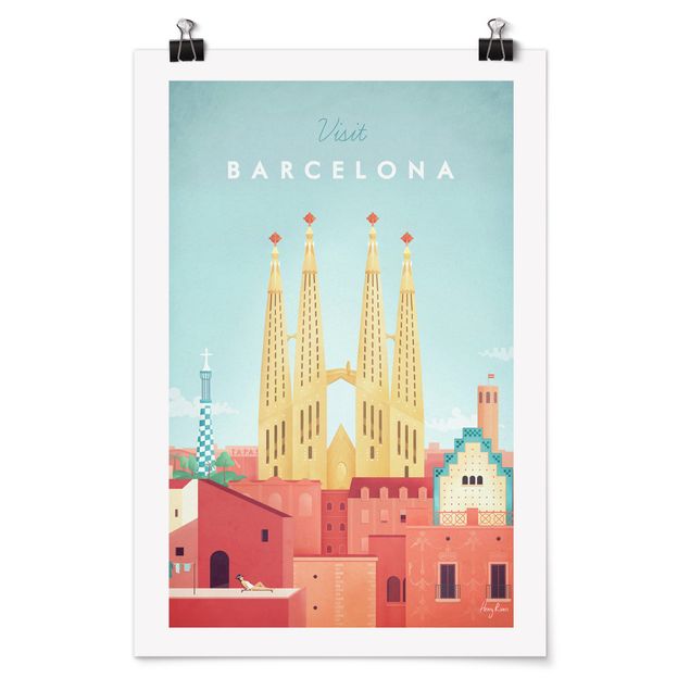 Henry Rivers Poster Reiseposter - Barcelona