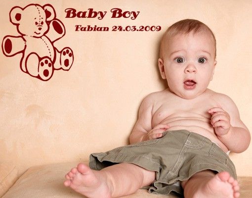 Wandtattoo Sprüche - Wandtattoo Namen No.491 Wunschtext Baby Boy