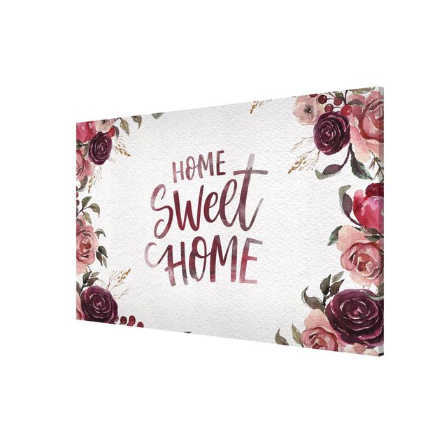 Magnettafel - Home Sweet Home Aquarell auf Papier - Hochformat 3:2