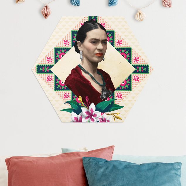 schöne Bilder Frida Kahlo - Blumen und Geometrie