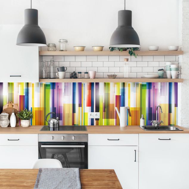 Wandpaneele Küche Rainbow Cubes II