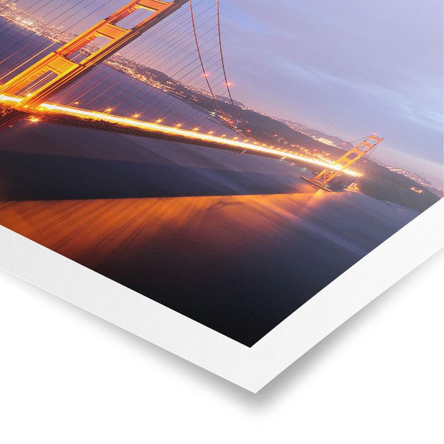 Poster bestellen Golden Gate Bridge bei Nacht
