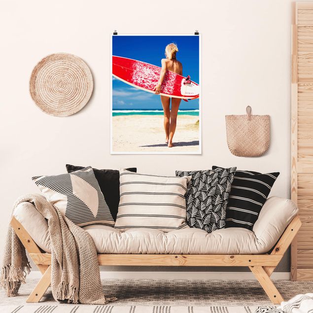 Landschaft Poster kaufen Surfergirl