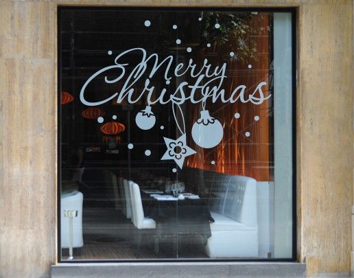 Fensterfolie - Fenstertattoo No.UL536 Merry Christmas - Milchglasfolie