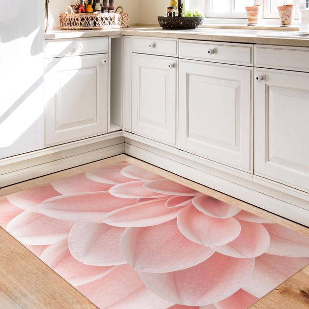 Teppich modern Dahlie Rosa Blütenblätter Detail