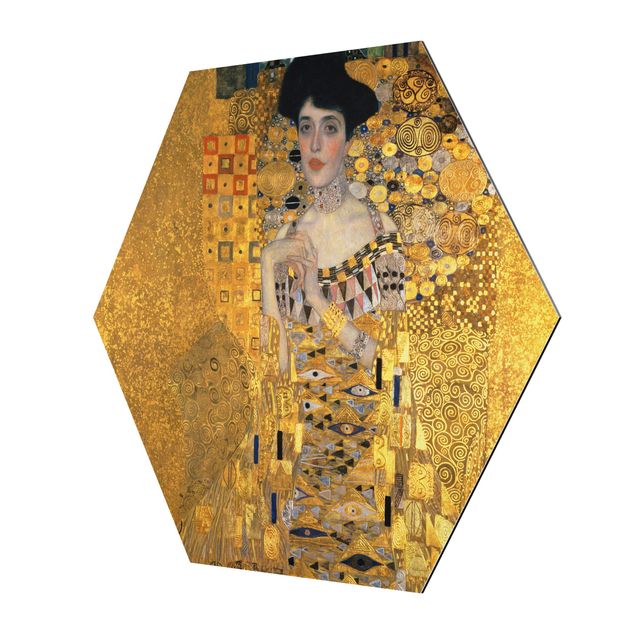 Hexagon Bild Alu-Dibond - Gustav Klimt - Adele Bloch-Bauer I