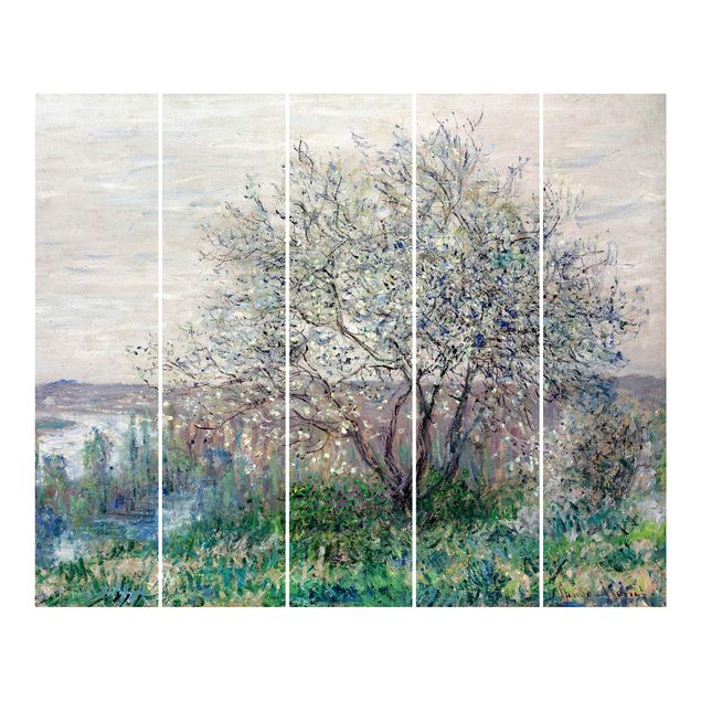 Schiebegardinen Set - Claude Monet - Frühlingsstimmung - 5 Flächenvorhänge