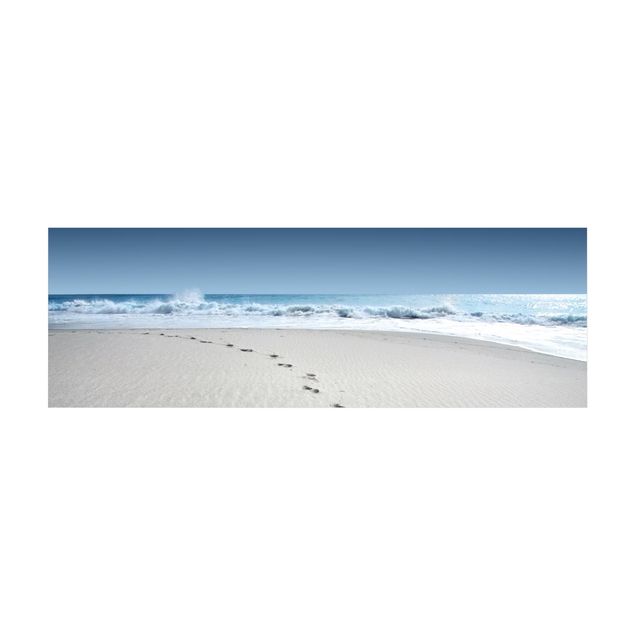 Vinyl-Teppich - Spuren im Sand - Panorama Quer