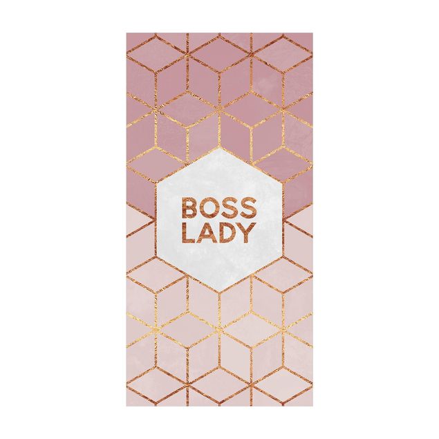 Teppich abstrakt Boss Lady Sechsecke Rosa