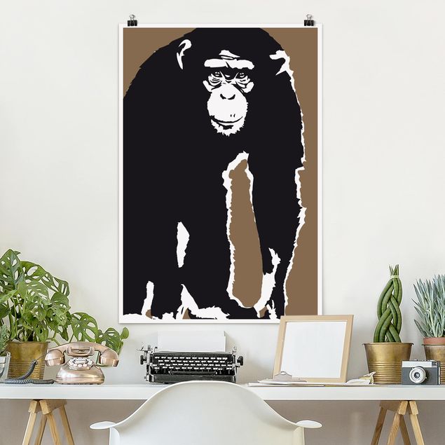 Poster Affen No.TA10 Schimpanse