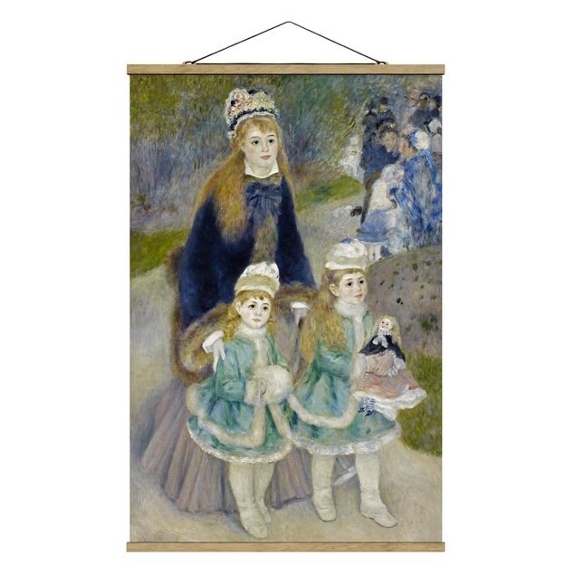 Stoffbilder mit Posterleisten Auguste Renoir - Mutter und Kinder