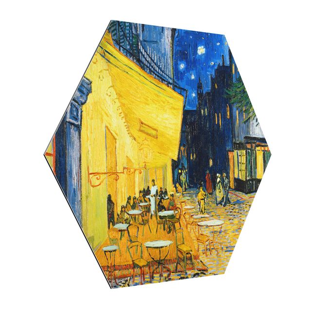 Foto auf Alu Dibond Vincent van Gogh - Café-Terrasse in Arles