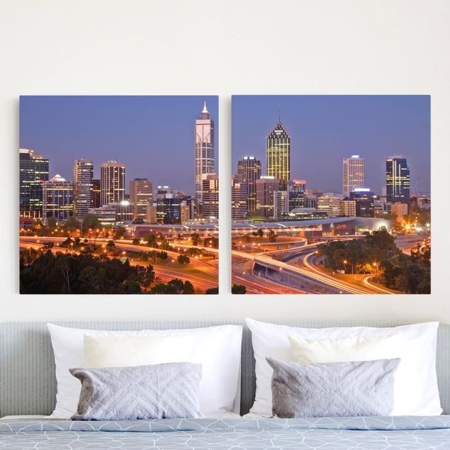 Leinwandbilder Städte Perth Skyline