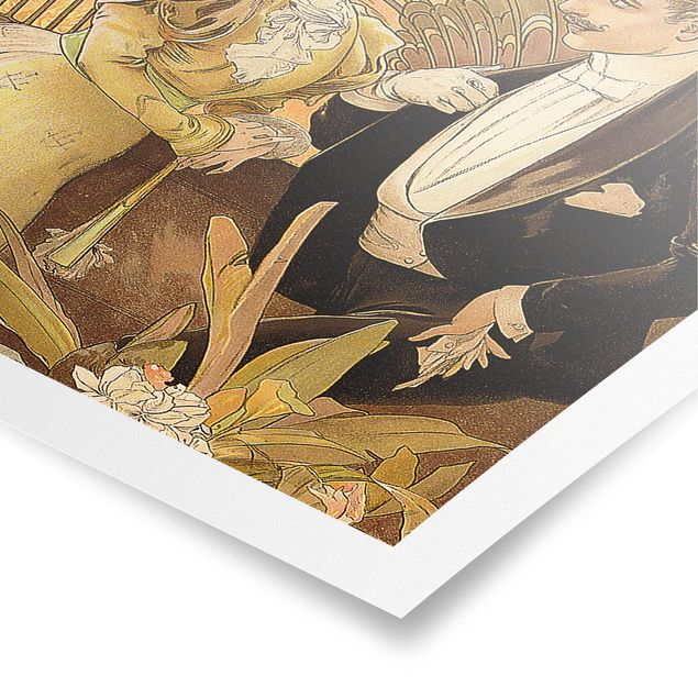 Poster - Alfons Mucha - Werbeplakat für Flirt Biscuits - Hochformat 3:2