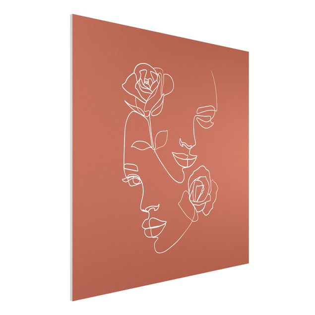 Blek Prints Line Art Gesichter Frauen Rosen Kupfer