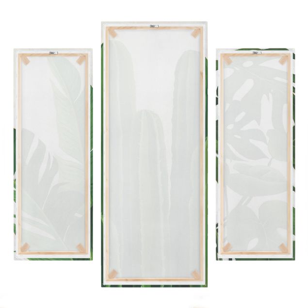 Leinwandbild 3-teilig - Lieblingspflanzen Tropical Set III - Galerie Triptychon