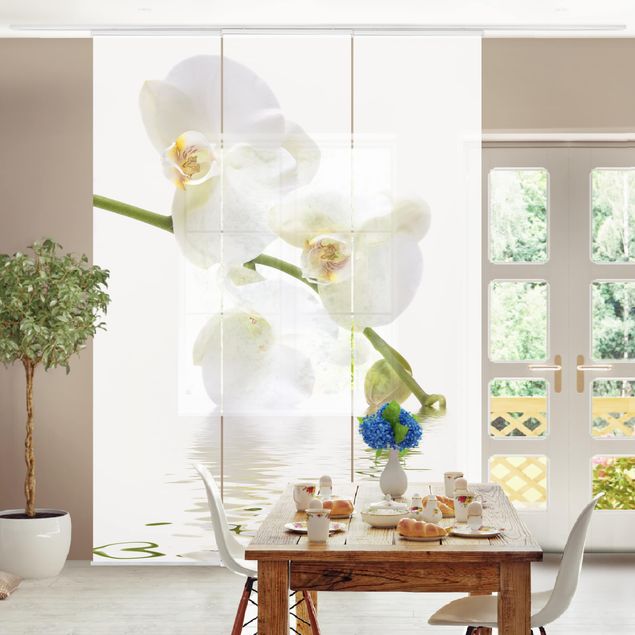 Schiebegardinen Set - White Orchid Waters - Flächenvorhänge