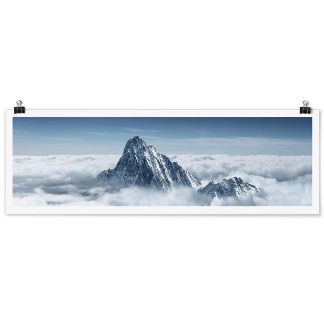 Moderne Poster Die Alpen über den Wolken