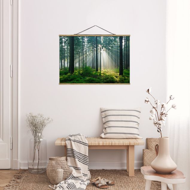 Stoffbilder mit Posterleisten Enlightened Forest