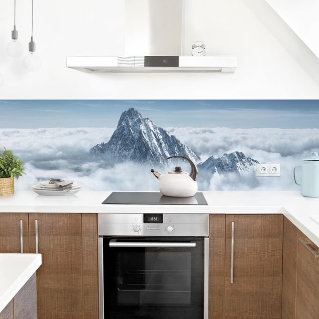 Küchenrückwand - Die Alpen über den Wolken