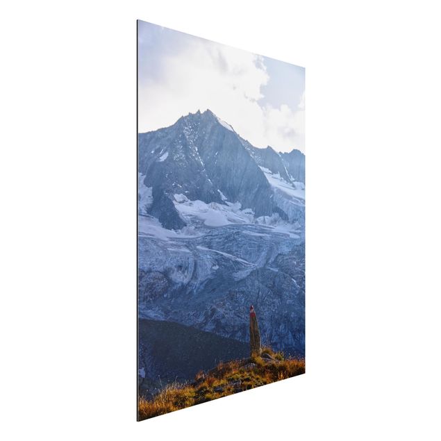Wandbilder Wegmarkierung in den Alpen