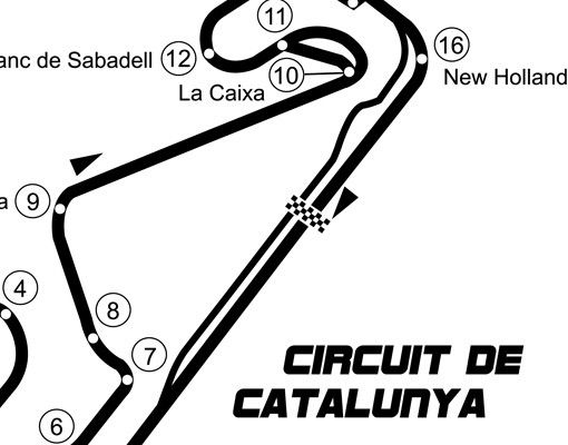 Wandtattoo No.TA72 Barcelona - Circuit de Catalunya