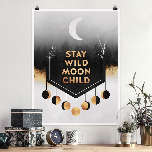 Poster - Stay Wild Moon Child - Hochformat 4:3