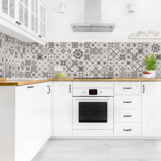 Küche Wandpaneel Keramikfliesen Agadir grau