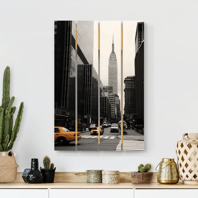 Holzbilder Syklines Empire State Building