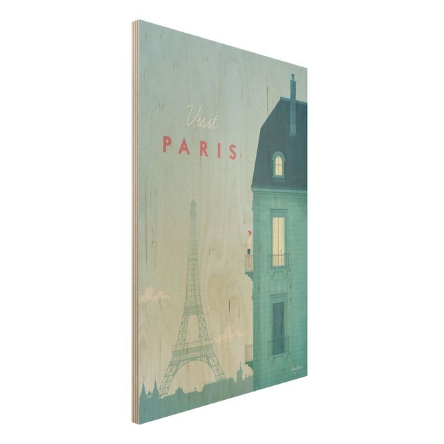 Holzbilder Syklines Reiseposter - Paris