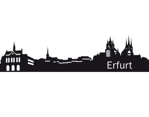 Stadt Erfurt - Wandtattoo Skyline - No.EG42 Erfurt Skyline ll