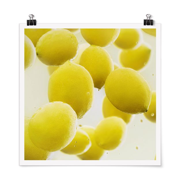 Moderne Poster Zitronen im Wasser
