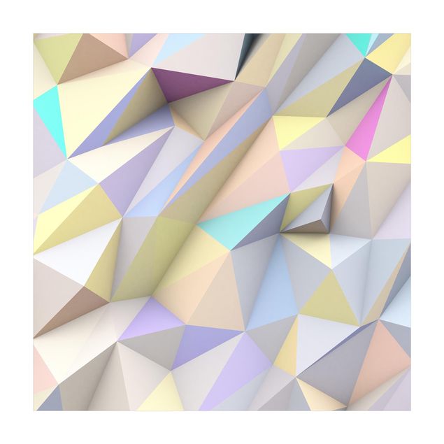 Abstrakte Teppiche Geometrische Pastell Dreiecke in 3D