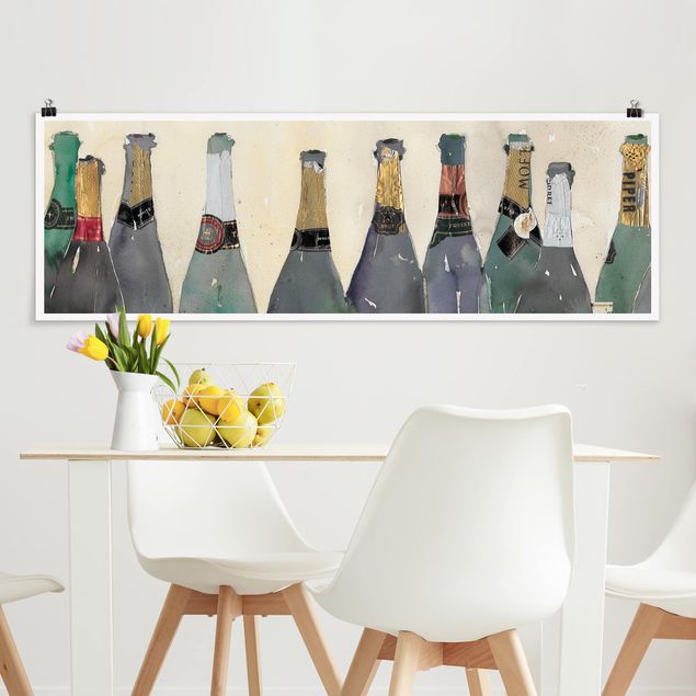Poster - Entkorkt - Champagner - Panorama Querformat
