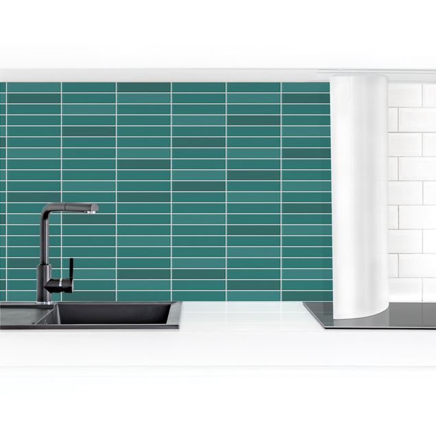 Küchenrückwand selbstklebend Metro Fliesen - Türkis
