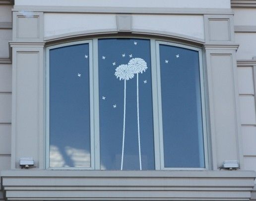 Fensterfolie - Fenstertattoo - Fensterdeko - No.UL651 Löwenzahn - Fensterbilder Frühling