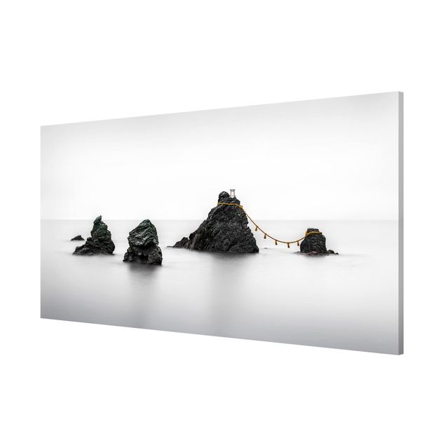 Magnettafel - Meoto Iwa - die verheirateten Felsen - Panorama Querformat