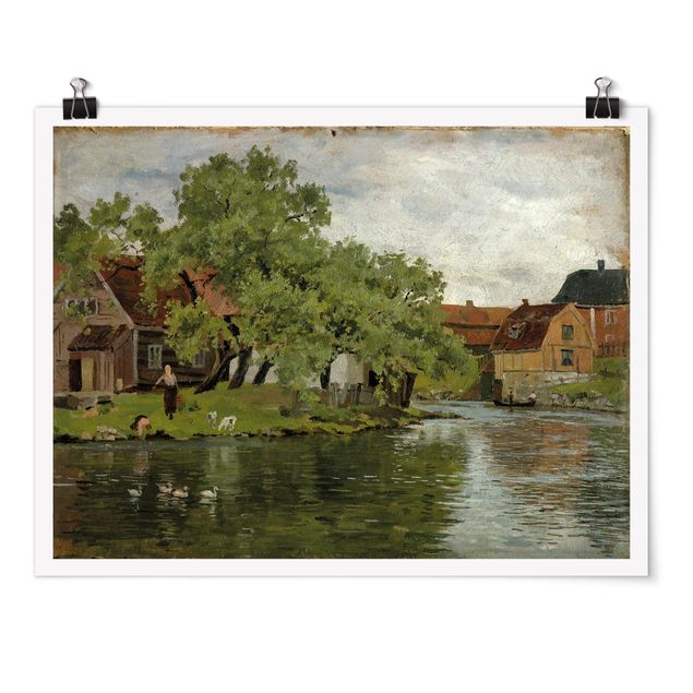 Landschaft Poster kaufen Edvard Munch - Fluss Akerselven