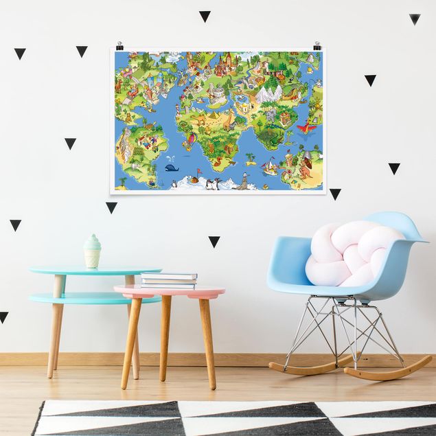 Wandbilder Great and funny Worldmap