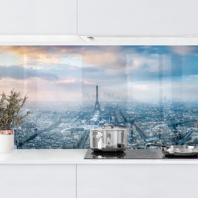 Platte Küchenrückwand Winter in Paris