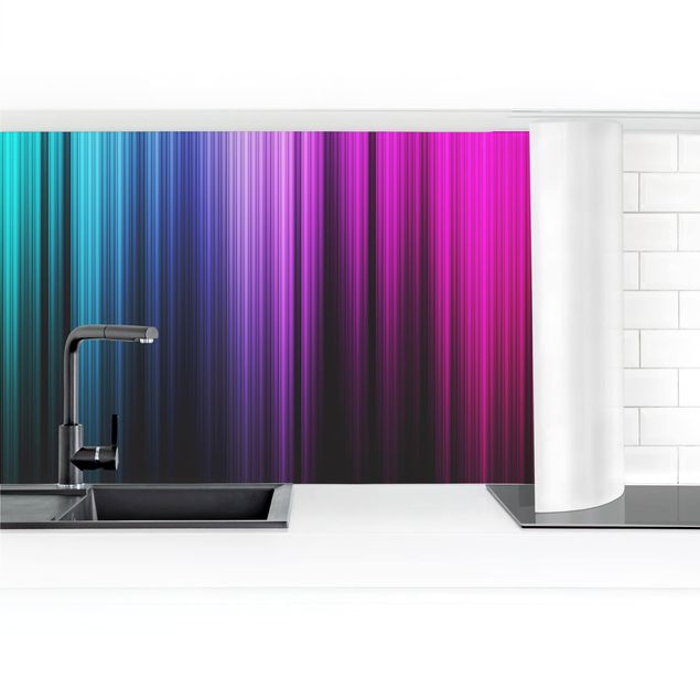 Küchenrückwand selbstklebend Rainbow Display II