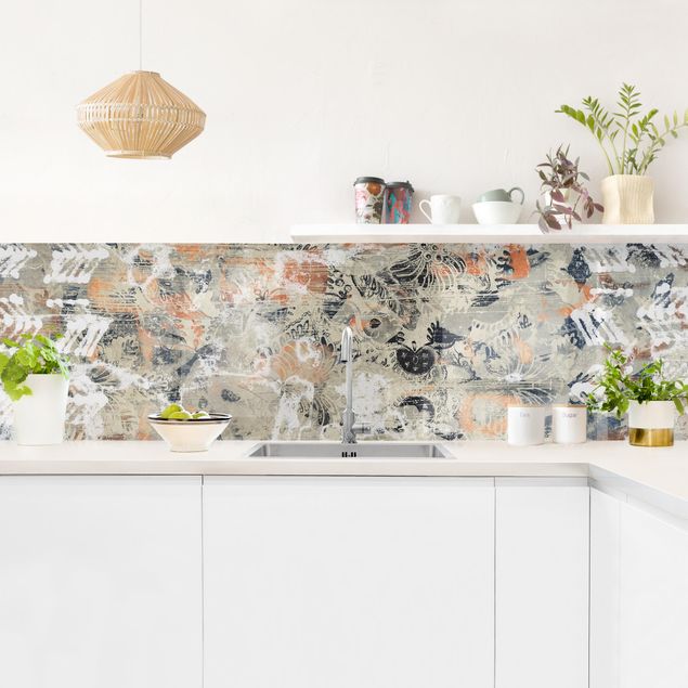 Küche Wandpaneel Terracotta Collage II