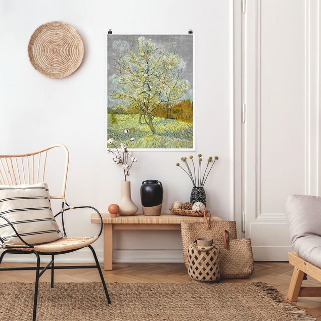 Poster - Vincent van Gogh - Pfirsichbaum rosa - Hochformat 3:4