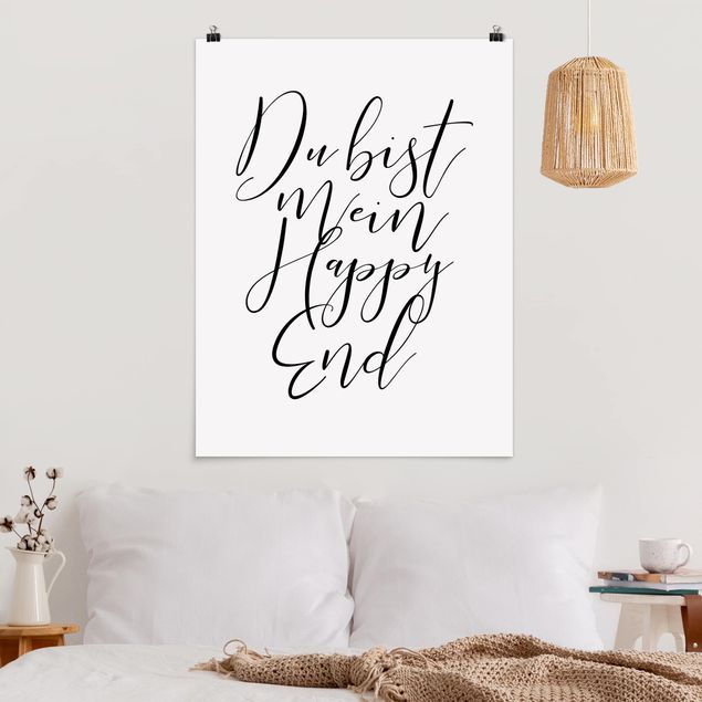 Poster - Du bist mein Happy End - Hochformat 3:4