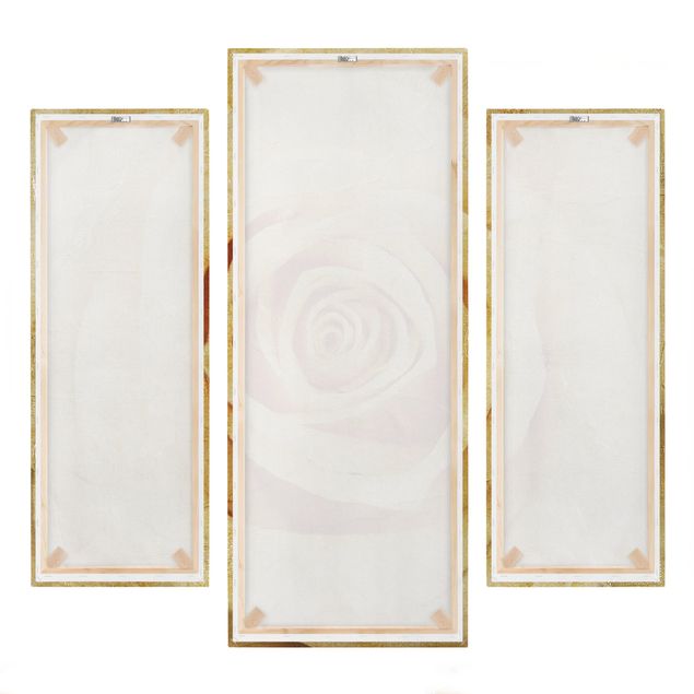 Leinwandbild 3-teilig - Vintage Rose - Galerie Triptychon