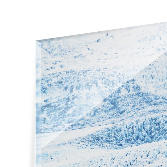 Spritzschutz Glas - Isländisches Gletschermuster - Querformat 2:1