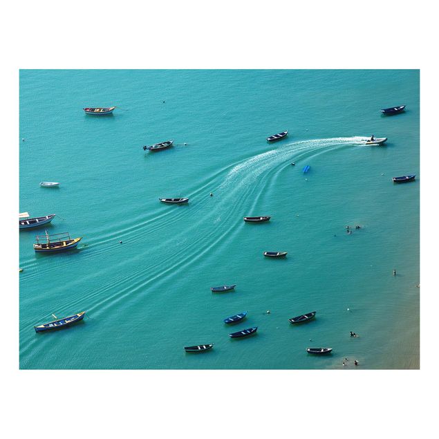 Bilder auf Hartschaumplatte Ankernde Fischerboote