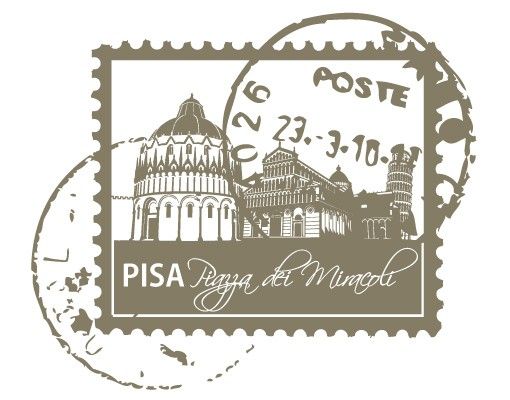 Wandtattoo No.FB76 Briefmarke von Pisa
