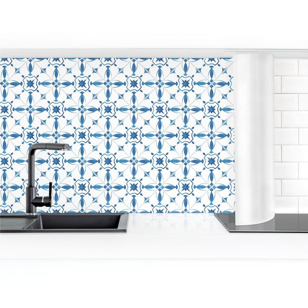Küchenrückwand selbstklebend Aquarell Fliesen - Porto